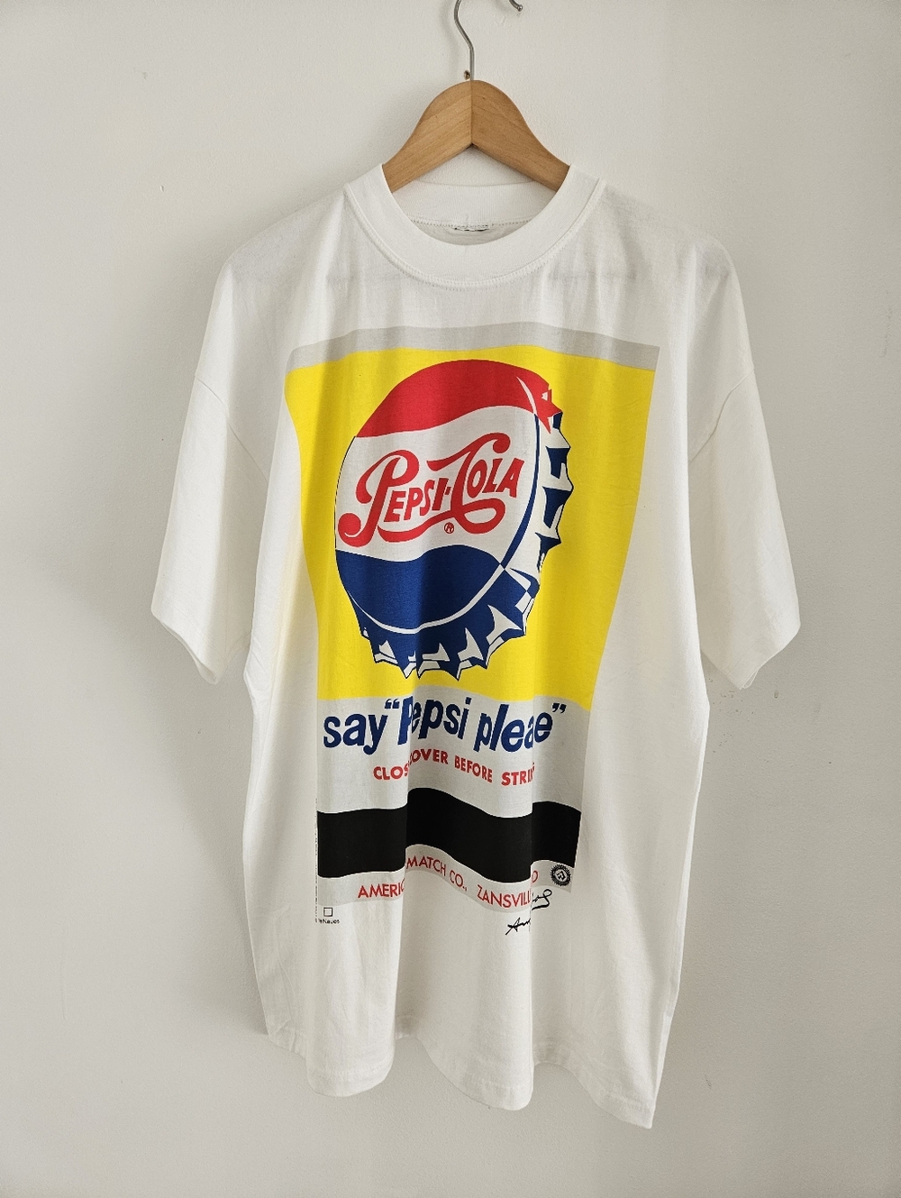 Vintage Andy Warhol Art Shirt Extra Large Say Pepsi Please Te Neues 1993